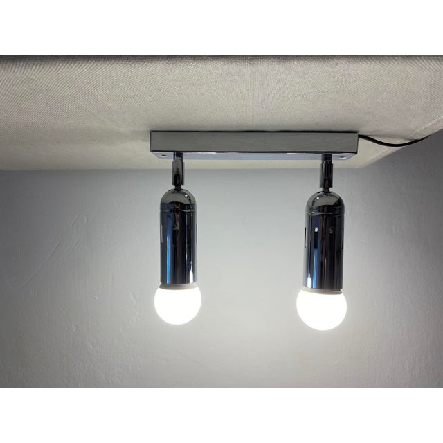 Vintage Adjustable Chrome Double Wall Light by Sijaj Hrastnik, Slovenia, 1990s For Sale - Image 4 of 11