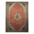 Antique Tabriz Mahi Rug, Hand-Knotted Wool & Silk, Herati Geometric Pattern, Red & Ivory, 7x10 For Sale