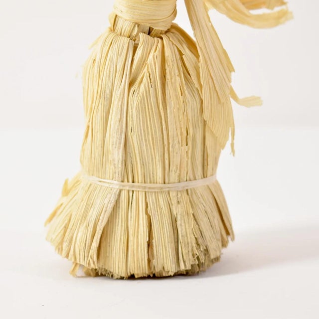 African Early 20th Century Corn Husk Angel Figurine For Sale - Image 3 of 7