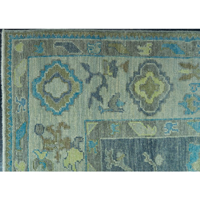 Turkish Oushak Rug 7'8" x 9'1" #19103 For Sale - Image 4 of 8