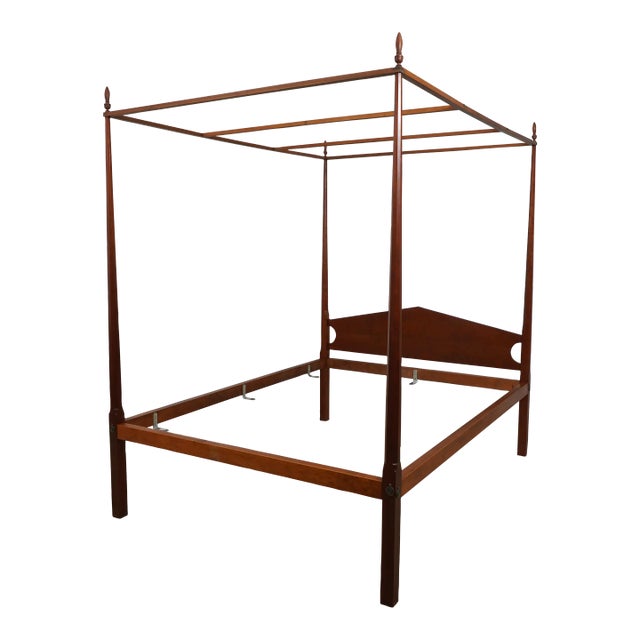 Eldred Wheeler Queen Size Solid Cherry Canopy Poster Bed For Sale