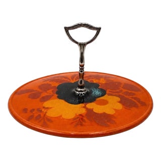 Pop Floral Cheese Board, 1970s For Sale