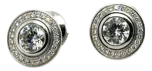 Late 20th Century French 18k DIamond Earrings, A Pair