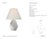 Thomas O'Brien by Visual Comfort Signature Anthenee 25" Table Lamp in Alabaster with Linen Shade Designer: Thomas O'Brien...