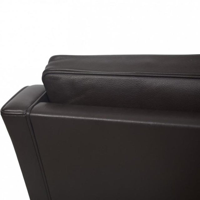 Model 2208 2-Seater Sofa in Black Leather by Børge Mogensen, 1990s For Sale - Image 15 of 18