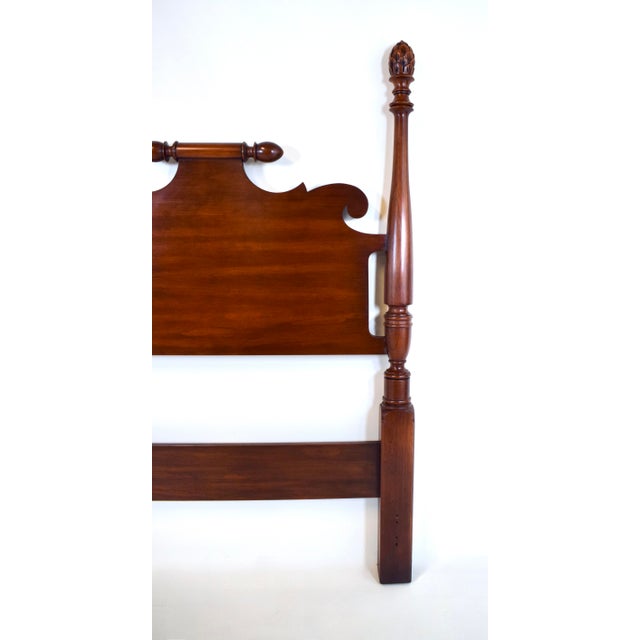 Pair of American Black Cherry Pineapple Twin Bed Headboards For Sale In Philadelphia - Image 6 of 8