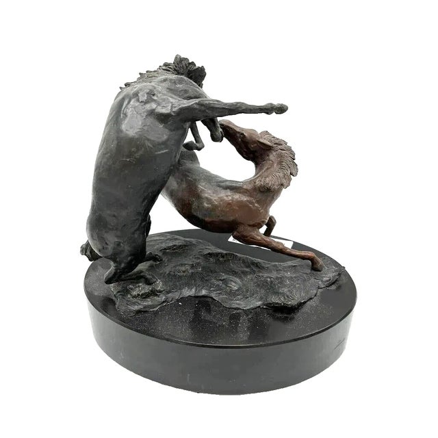 Realism 1980s Paul Fairlry Horses Bronze Sculpture Unique For Sale - Image 3 of 5