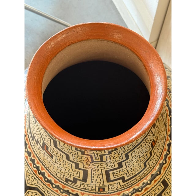 Mid 20th Century Massive Peruvian Shipibo Conibo Pottery Vessel For Sale - Image 10 of 11