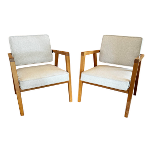Pair of Franco Albini Chairs, Italian, Model 49, Circa 1952