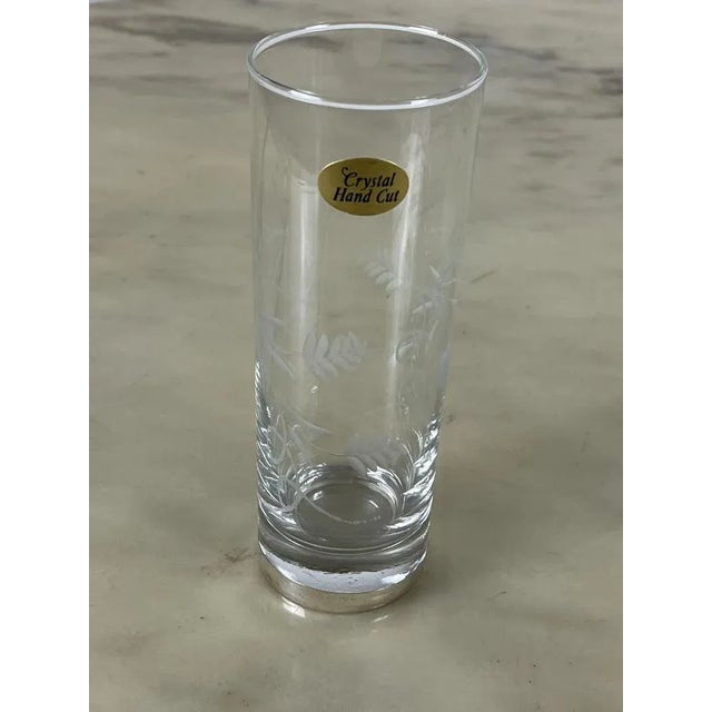 Metal Crystal and Silver Glasses, 1970s, Set of 6 For Sale - Image 7 of 11