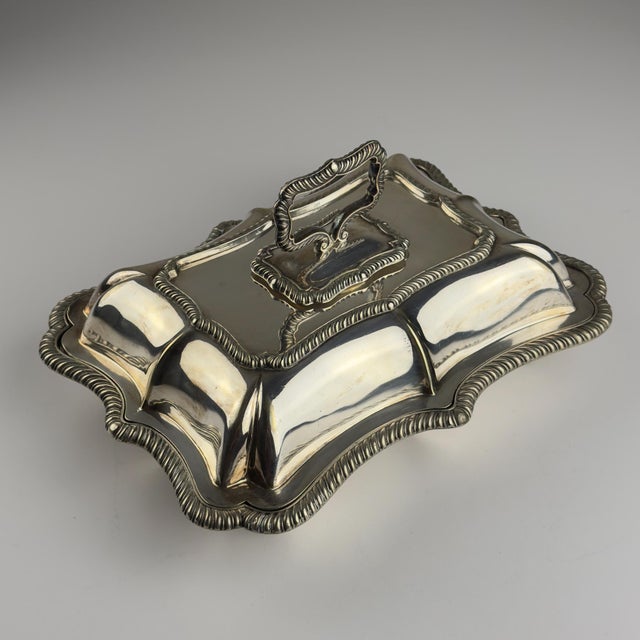 Antique Early 20th Century Silver Plated Sheffield Serving Dish and Cover, England For Sale - Image 13 of 18