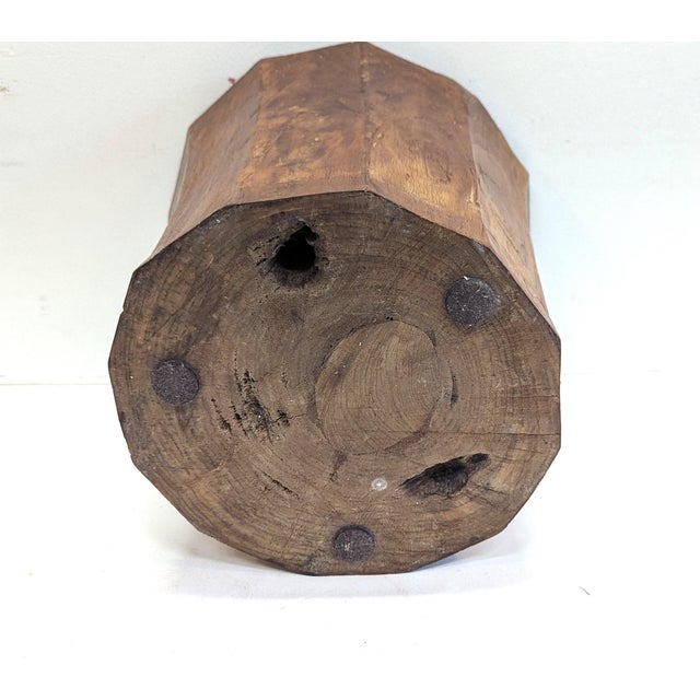 Wood Antique Wooden Mortar For Sale - Image 7 of 7