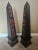 Late 20th Century Chinoiserie Asian Obelisks - a Pair For Sale - Image 5 of 10