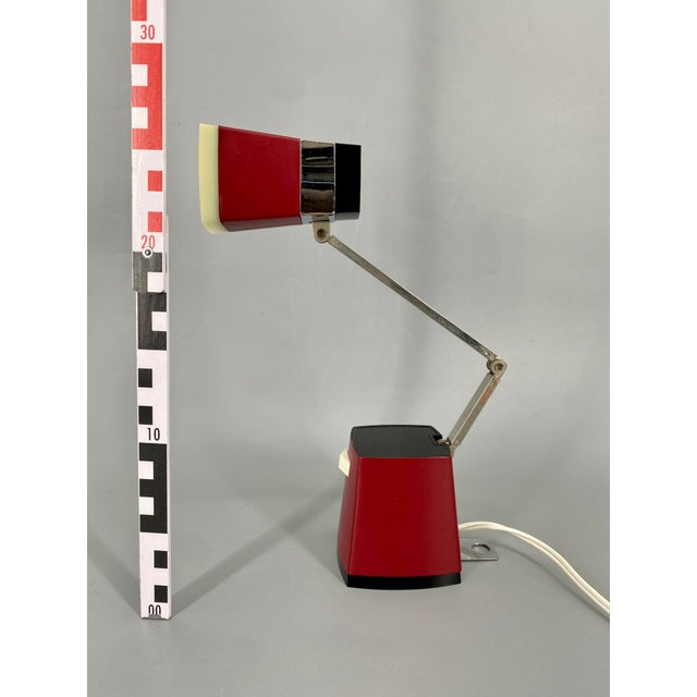 Red Iris Table Lamp by Tada Kiko for Taki Light, 1960s For Sale - Image 8 of 14