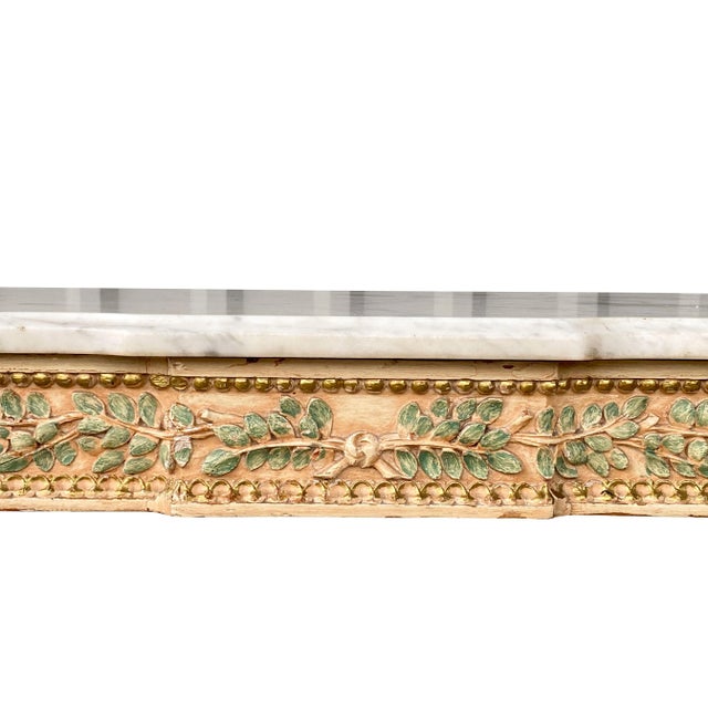 French Maison Jansen Louis XVI Style Marble-Top Console Table For Sale - Image 3 of 13