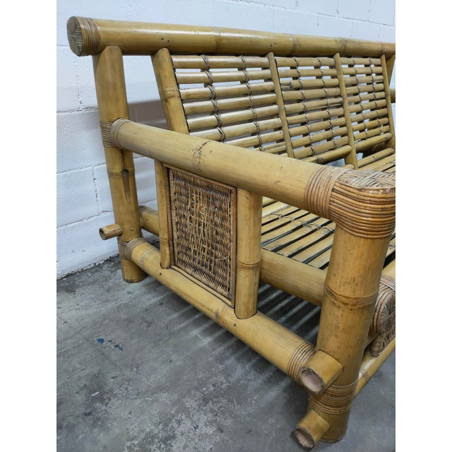 Mid-Century Bamboo Cama Sofa For Sale - Image 12 of 15