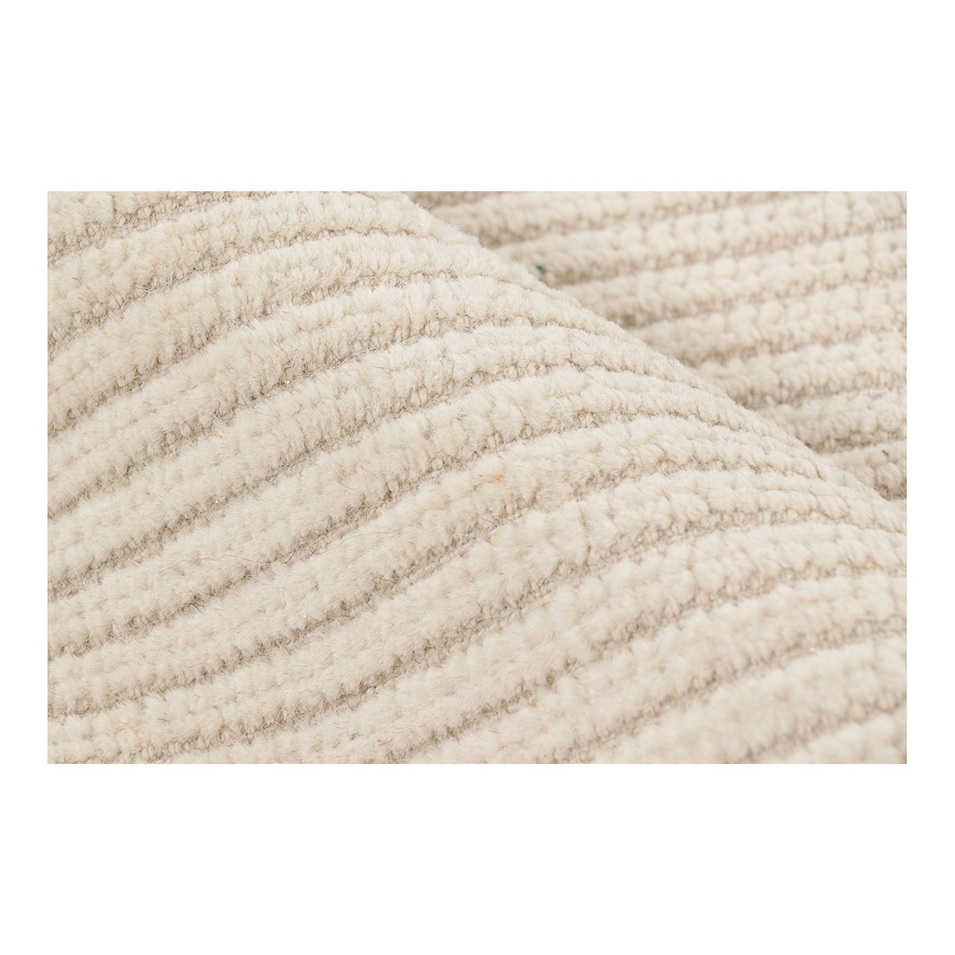 Oversized Rug & Kilim’s Modern Textural Rug in Cream White with Ribbed ...