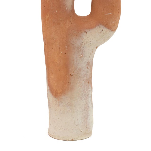 Unglazed Terracotta Sculptural Vase | One of a Kind For Sale - Image 4 of 7