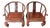 Pair of 19th Century Horseshoe Chairs For Sale