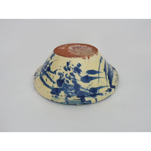 Ceramic Blue and Yellow Glazed Stoneware Pot from Provence, 1970s For Sale - Image 7 of 8