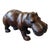 Mid 20th Century Vintage Leather Hippopotamus Sculpture For Sale