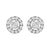 Contemporary 14K White Gold 3/4 Cttw Lab-Grown Diamond Floating Halo Stud Earring (F-G Color, VS1-VS2 Clarity), A Pair For Sale - Image 3 of 5