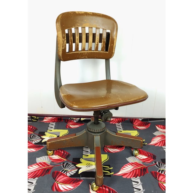 Antique Sikes Industrial Swivel Desk Office Chair Chairish