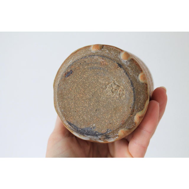 Tan Vintage Studio Art Pottery Vase For Sale - Image 8 of 8