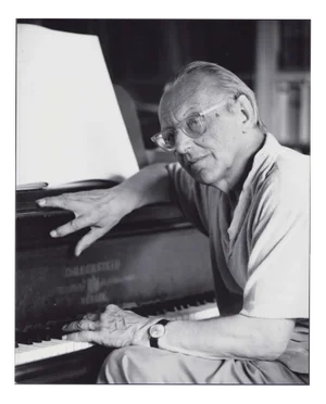 Klaus Redenbacher, Carl Orff at the Piano, 1968, Photograph