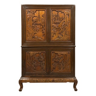 Rotating Cabinet in Camphor Wood, 1950 For Sale