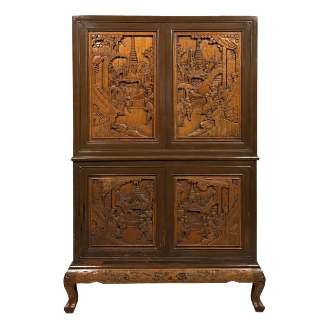 Rotating Cabinet in Camphor Wood, 1950 For Sale