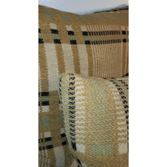 Mid 20th Century 19Thc Double Sided Wool Horse Blanket Pillows -Two For Sale - Image 5 of 7