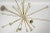Italian Sputnik Chandelier in Brass and Ivory-Colored Aluminum, 1950s For Sale - Image 5 of 10