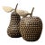 Vintage Studded Apple and Pear For Sale
