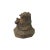 Rustic Chinese Iron Foo Dog Lion on Octagonal Base FengShui Figure For Sale - Image 4 of 6