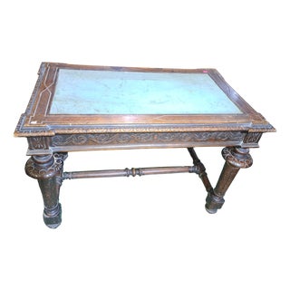French Writing Table in Walnut For Sale