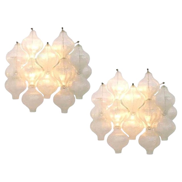 Tulipan Wall Sconces attributed to J. T. Kalmar for Kalmar, 1960s, Set of 2 For Sale