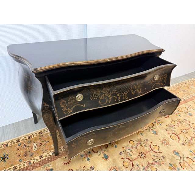 Vintage John Richard Bombe Chest of Drawers For Sale - Image 4 of 12