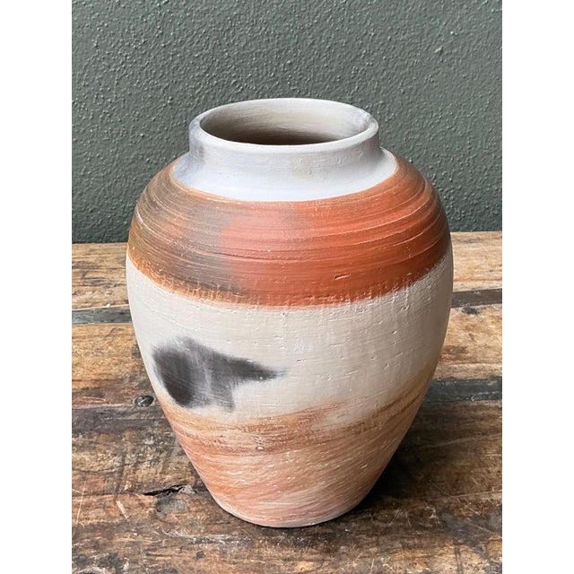 Vintage Studio Pottery Burnished Ceramic Vase For Sale - Image 10 of 15