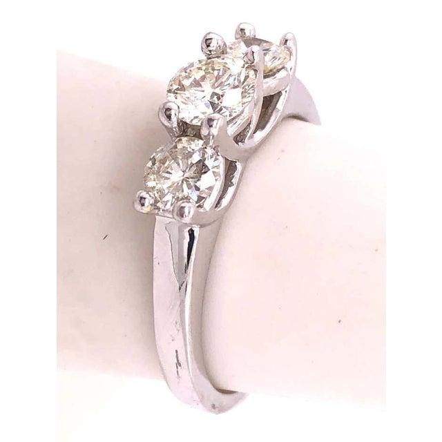 18 Karat White Gold Ring With Three Round Diamonds Totaling 1 Carat For Sale - Image 10 of 12