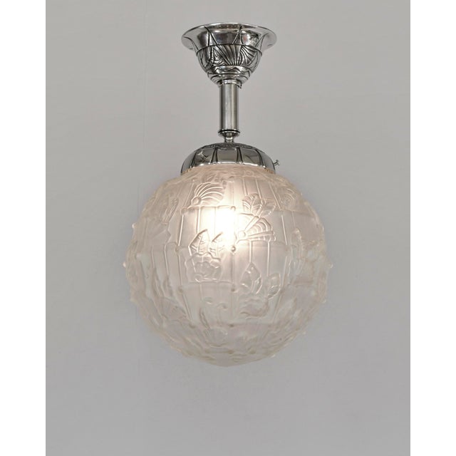 Art Deco French Art Deco Semi Flush Mount by Ranc Freres 1930 France - 5 Available For Sale - Image 3 of 13