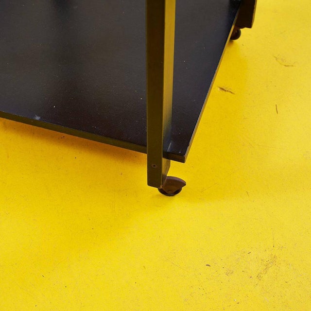 Minimalist Black Metal Serving Cart For Sale - Image 4 of 7