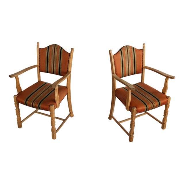 Set of Vintage Danish Brutalist Dining Chairs, 1960s For Sale