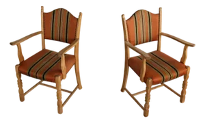 Set of Vintage Danish Brutalist Dining Chairs, 1960s