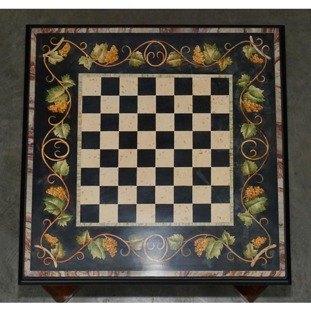 Large Antique Pietra Dura Marble Inlaid Chessboard Table with Cherrywood Base, 1880 For Sale - Image 4 of 18