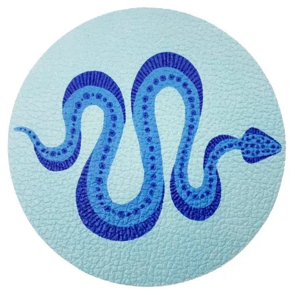 These coasters from Nicolette Mayer features artwork by Willa Heart for the Chairish Print Shop.Our pebbled vinyl leather...