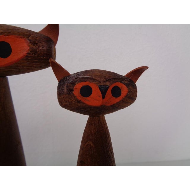 Oak Cat Corkscrew Bottle Opener and Cork, 1960s For Sale - Image 11 of 12