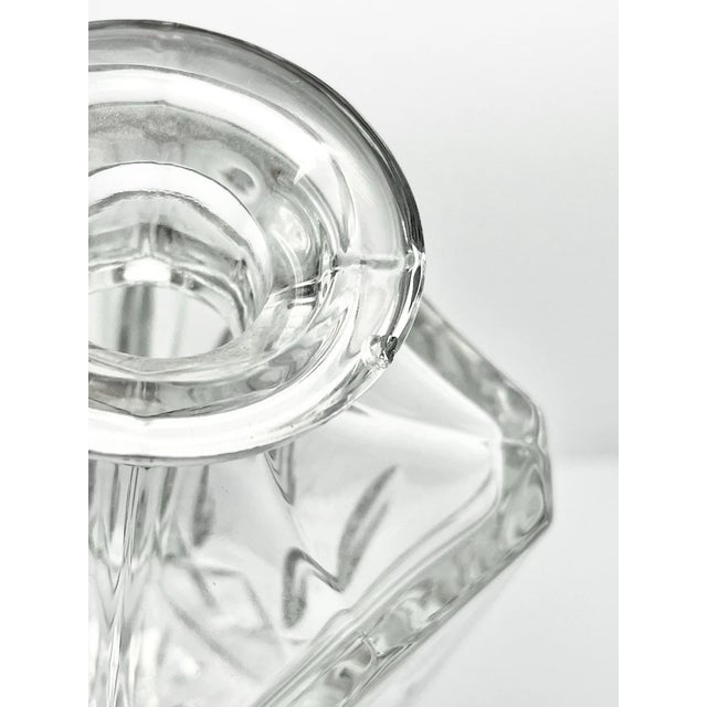 1990s Atlantis Crystal “Miguel” Pair of Crystal Square Liquor Spirits Decanters For Sale - Image 9 of 9
