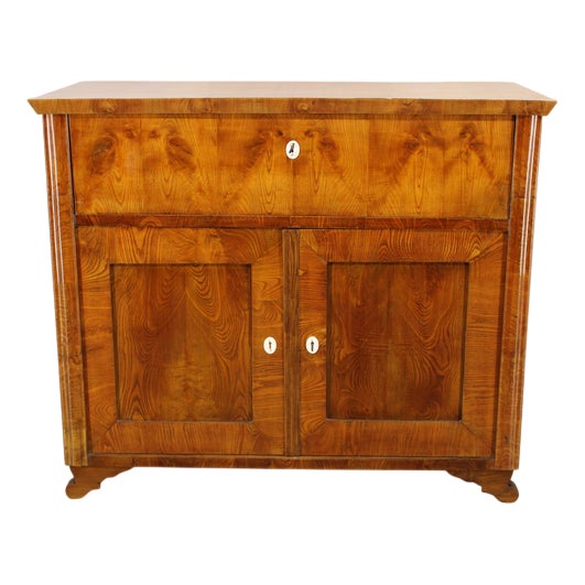 Cabinet with Writing Top in Walnut Finish, Former Czechoslovakia, 1930s For Sale