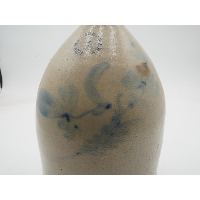 Blue N. Clark Jr. 2 Gallon Blue Stoneware Jug W. Handle For Sale - Image 8 of 12